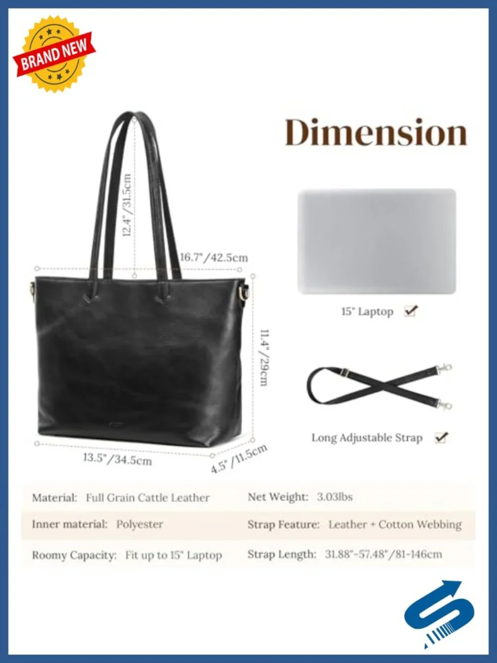 Large Leather Tote Bag for Women Work Satchel with Removable Pouch